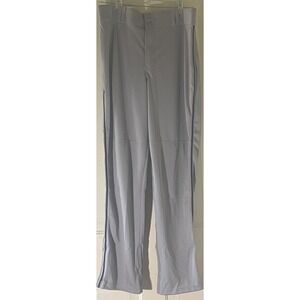 Champro Adult Men's Baseball Pants L Gray Navy Piped Reinforced Knee NWT